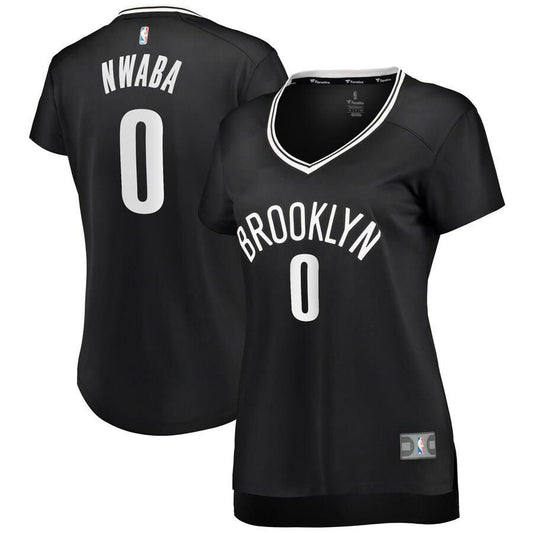 Brooklyn Nets David Nwaba Fanatics Branded Fast Break Player Icon Jersey Womens - Black | Ireland B1574A6