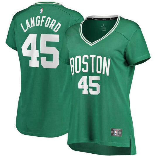 Boston Celtics Romeo Langford Fanatics Branded Replica Fast Break Player Icon Jersey Womens - Black | Ireland I3295V0
