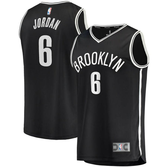 Brooklyn Nets DeAndre Jordan Fanatics Branded Replica Fast Break Icon Jersey Mens - Black | Ireland E1023M3