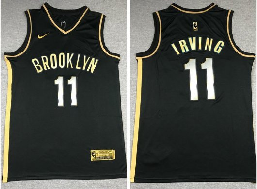 Brooklyn Nets #11 Kyrie Irving Jersey Black