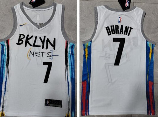 Brooklyn Nets #7 Kevin Durant 2022-23 City Jersey White