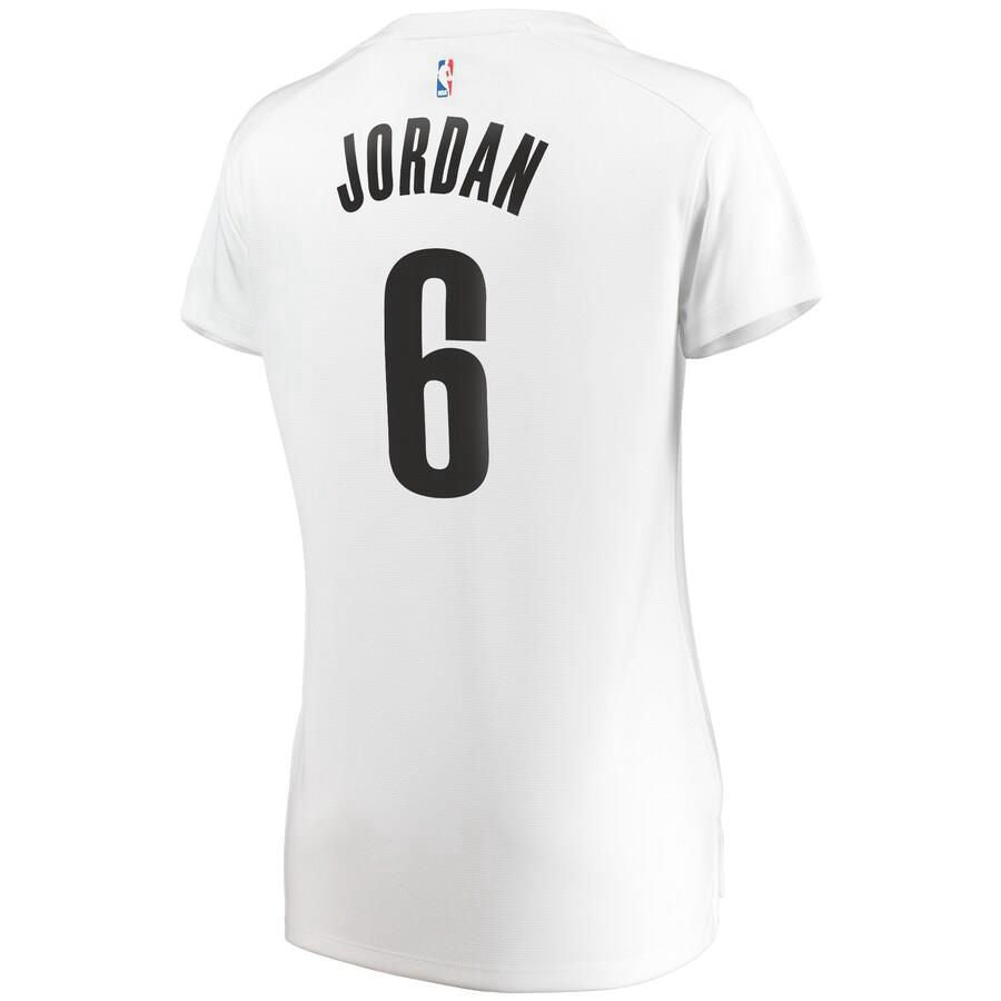 Brooklyn Nets DeAndre Jordan Fanatics Branded Replica Fast Break Association Jersey Womens - White | Ireland P3917O9