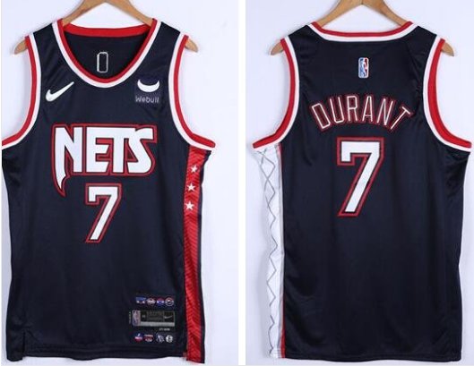 Brooklyn Nets #7 Kevin Durant 2021-2022 City Jerseys Navy Blue