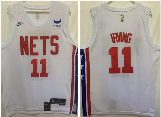 Brooklyn Nets #11 Kyrie Irving Throwback Jersey White