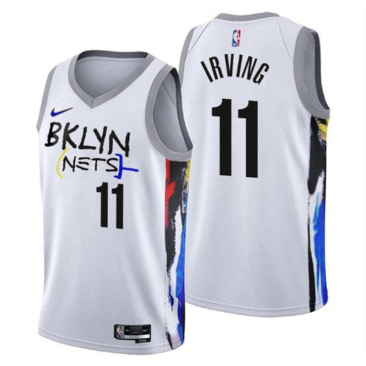 Brooklyn Nets #11 Kyrie Irving City Edition Stitched Jersey White
