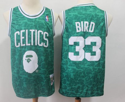 Boston Celtics Larry Bird Jersey Green