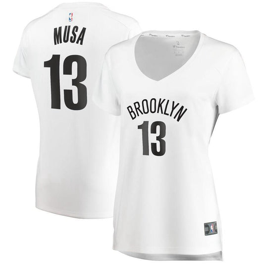 Brooklyn Nets Dzanan Musa Fanatics Branded Fast Break Player Association Jersey Womens - White | Ireland U5624B3